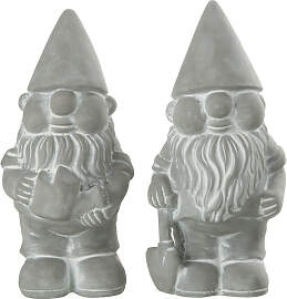 Zwerg Zement Grau Large, 2er Set