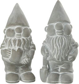 Zwerg Zement Grau Small, 2er Set