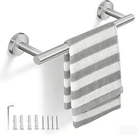 ZXShow Handtuchhalter Silber zum Bohren 40cm