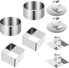 ZYETGH Dessertringe, 4 Stück Servierringe 8cm