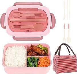 ZYETGH Lunchbox mit Fächern, Brotdose Set Bento