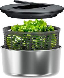Zyliss Swift Dry Salatschleuder Edelstahl Groß,