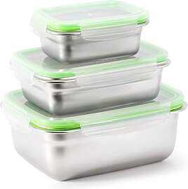 Zymuegist Brotdose Edelstahl 3er Set,