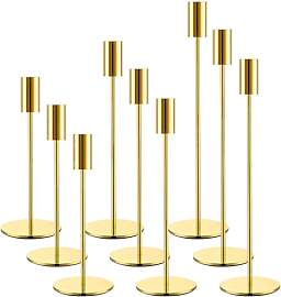 ZZXLOPEZ Kerzenständer 9 Set, Gold Kerzenhalter,