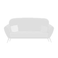 Sofa Grau Polsterbezug 2-Sitzer Küchensofa mit